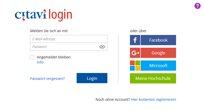 Bild Citavi Login