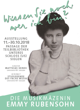 Plakat zur Ausstellung "Emmy Rubensohn"