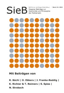 SieB - Siegener Beiträge zur Geschichte und Philosophie der Mathematik Cover